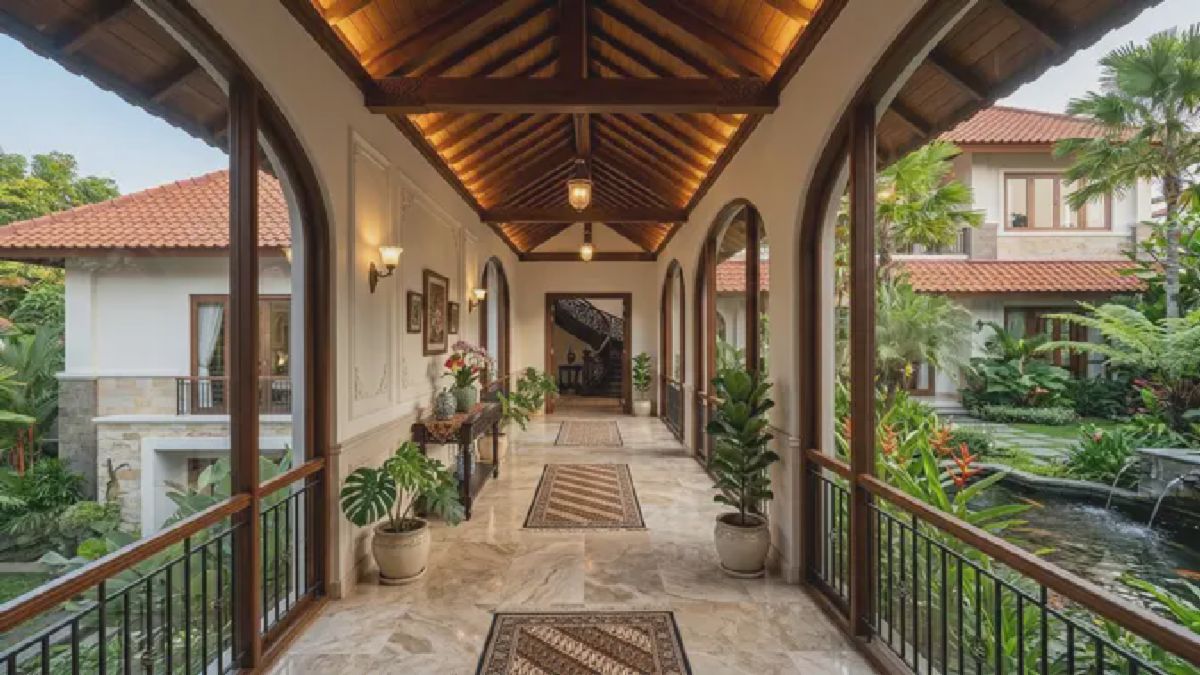 Jakarta — Lorong Penghubung Dua Bangunan Naikkan Estetika Rumah Modern