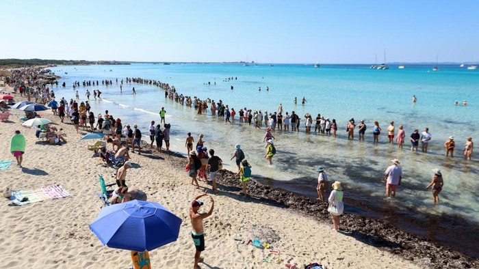 Rantai Manusia Membentang di Pantai Mallorca, Warga Protes Overtourism dan Desak Perlindungan Pesisir
