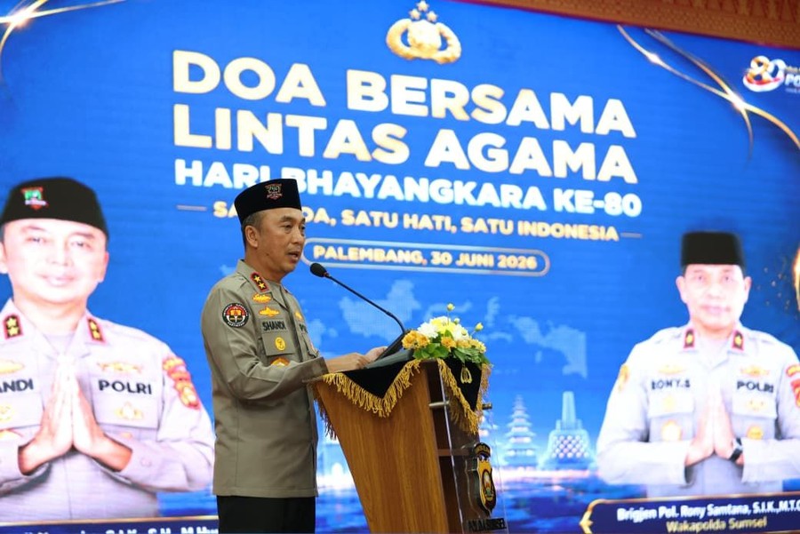 Kapolda Sumsel Gelar Doa Lintas Agama Jelang Hari Bhayangkara