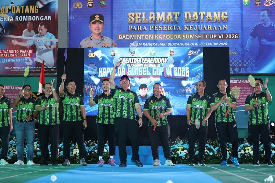 Polda Sumsel Gelar Kejuaraan Badminton Kapolda Cup 2026, 1.078 Peserta Meriahkan Ajang Sinergitas