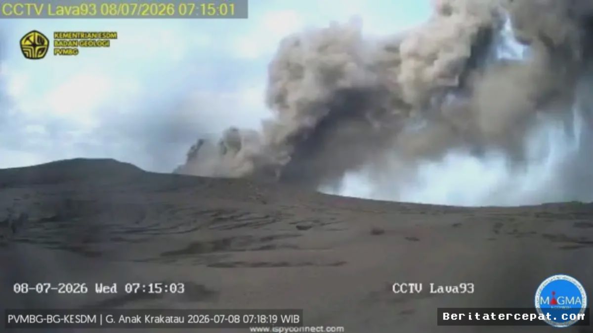 Anak Krakatau Meletus 6 Kali Hari Ini, Ahli Terbitkan 4 Panduan Darurat Selat Sunda
