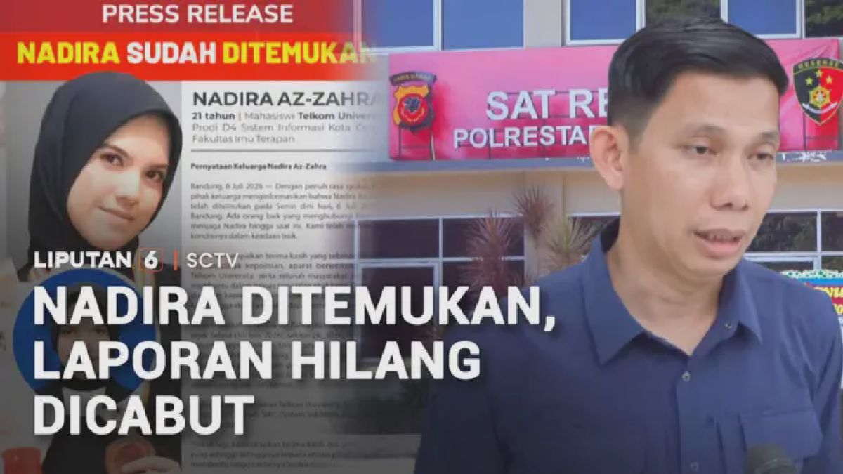 Nadira Az-Zahra Ditemukan Selamat di Bandung Usai Sepekan Hilang
