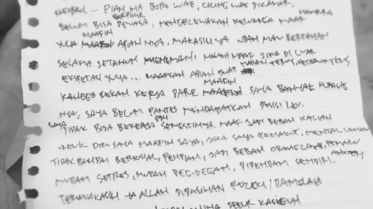 Kepala SPPG Ditemukan Tewas Gantung Diri di Parkiran Mal Bandung, Tinggalkan Surat