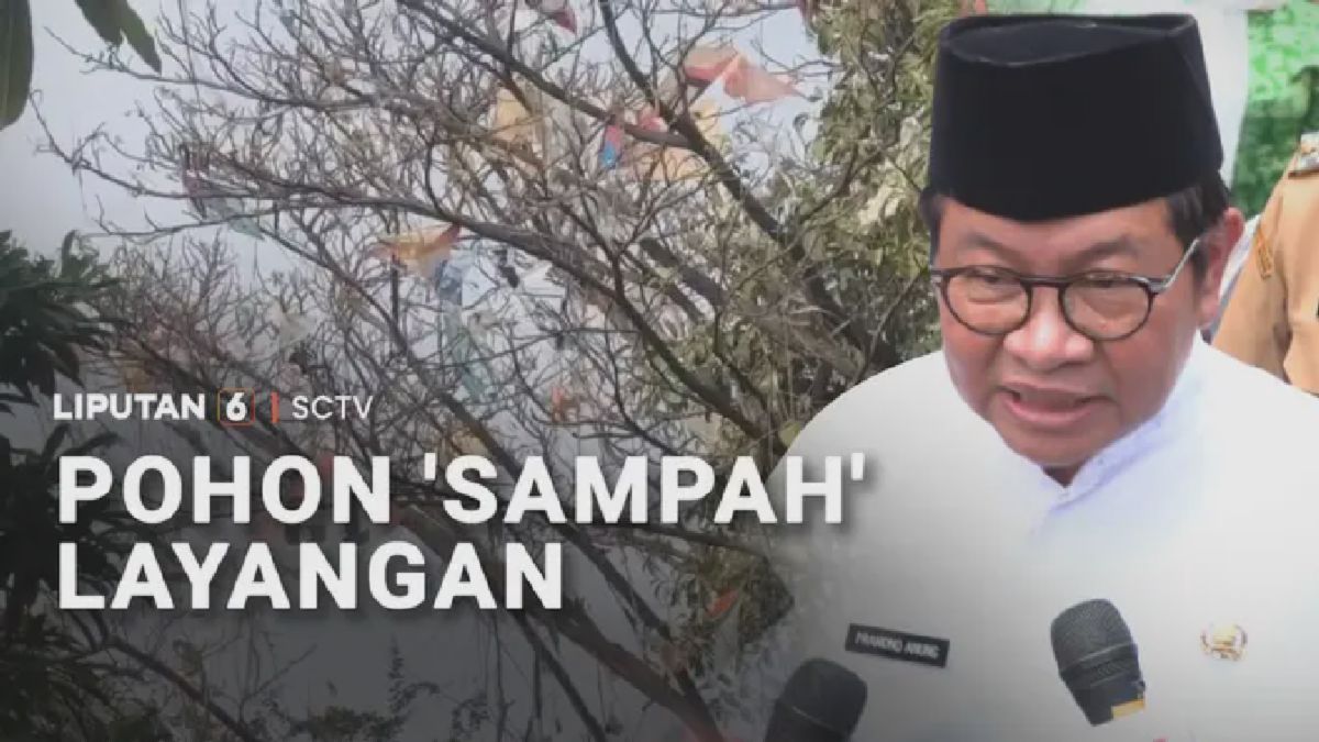 Sampah Layangan Putus Menumpuk di Pohon Jakarta